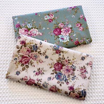 160x100cm Vintage Rose Cotton Twill Printed Fabric For Diy Bedding Handmade Tablecloth Decor Patchwork Quilting Fabric
