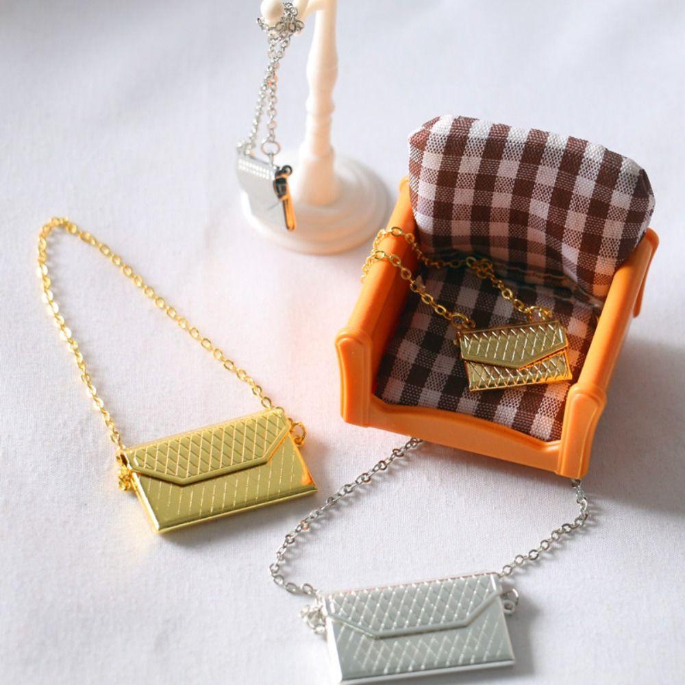 Metal Dollhouse Mini Bag Dolls Accessories Shopping Handbag  for 1/6,1/8 BJD Doll /OB11