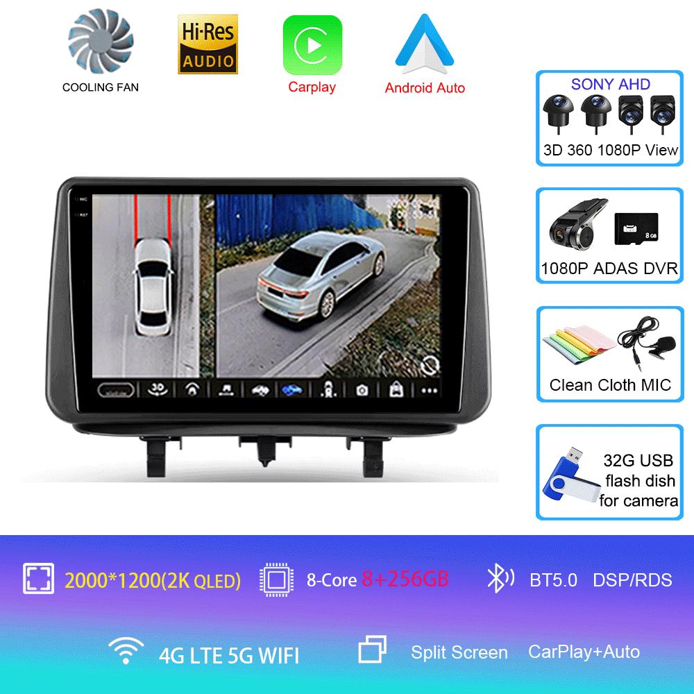 Radio auto Android 14 pentru Opel Meriva B 2009-2014 2K QLED Android Multimedia Video Player BT AI Voice CarPlay 4G Stereo Unit headunit