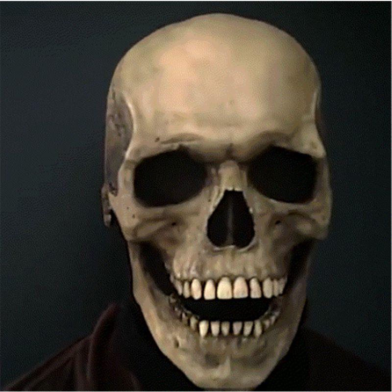 Movable Mask Halloween Jaw Full Head Skull Mask Horror Scary Cosplay Mask