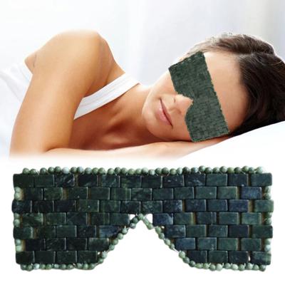 Natürliche Jade-Augenabdeckung, kühlende Augenabdeckung, Massagegerät für die Heiß- und Kaltsteintherapie für gesunde Haut, Anti-Aging, Kopfschmerzlinderung, Home Beauty SPA-Massagegerät
