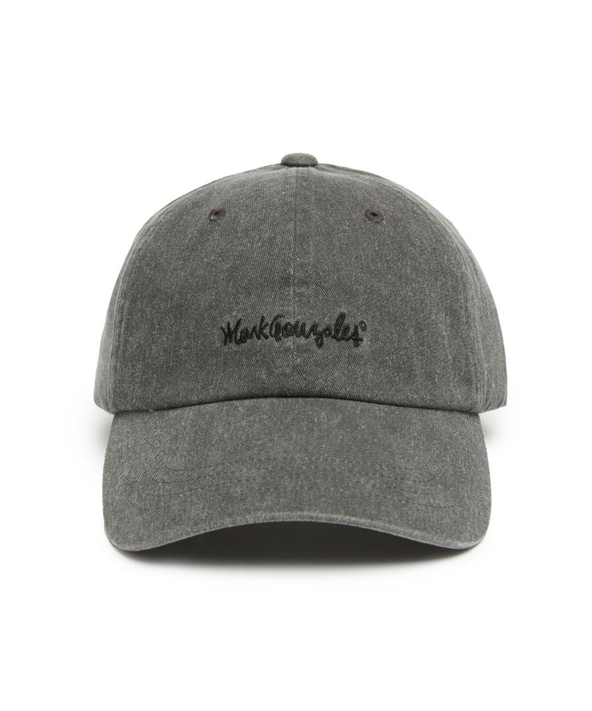 MARK GONZALES Signed Logo Washed Basic Ball Cap - Charcoal