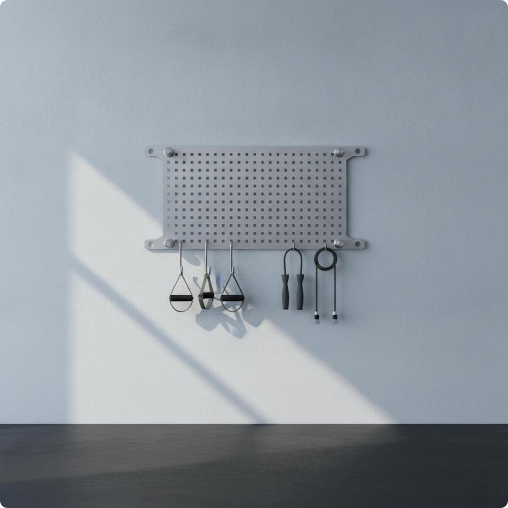 Screw-Mount Perforated Pegboard Panel Space-Saving with Hooks