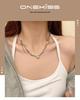 Irregular Patchwork Pearl Necklace - Women's Cold Style Clavicle Chain, High-End Choker with Unique Design