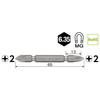 VESSEL 40V Compatible Problem Solving Bit Double Ended Bit +2 X 65 Set of 2 DZ142065