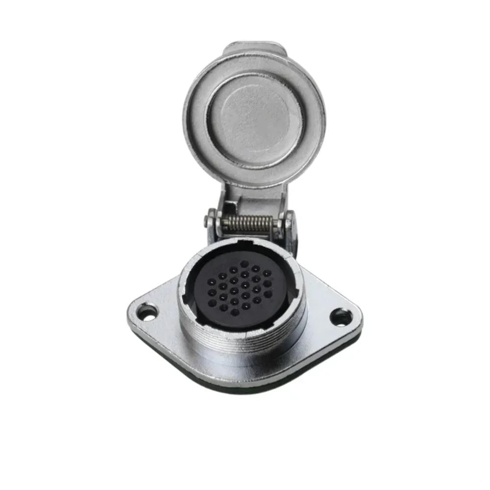 ZHQCN WS28 TQ/ZG Waterproof M28 Aviation Power Connector 2 3 4 7 8 9 10 12 16 17 20 24 26 Pin Soldering Plug Flip Cover Socket