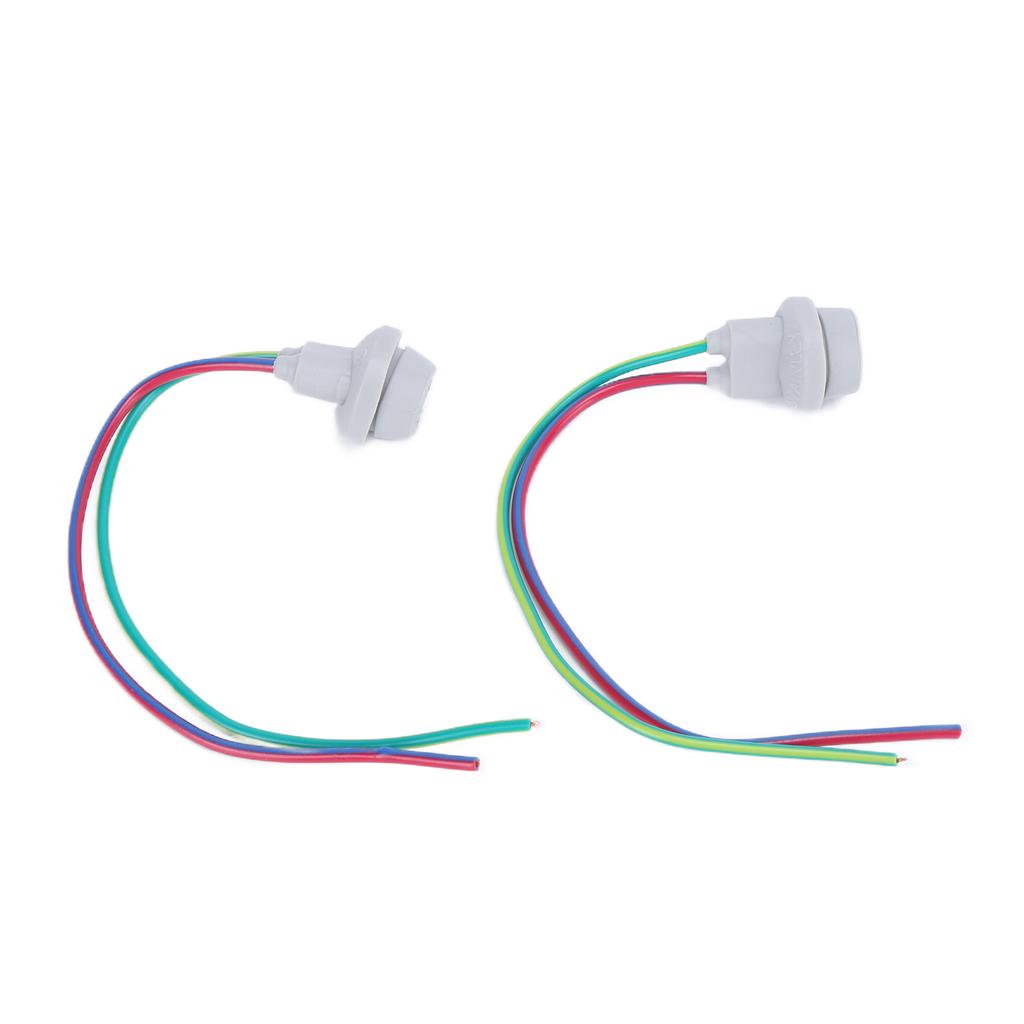 2PCS T10 W5W Parking Light Socket with Rubber Glass Base Universal for Scooters ATVs Quad Bikes