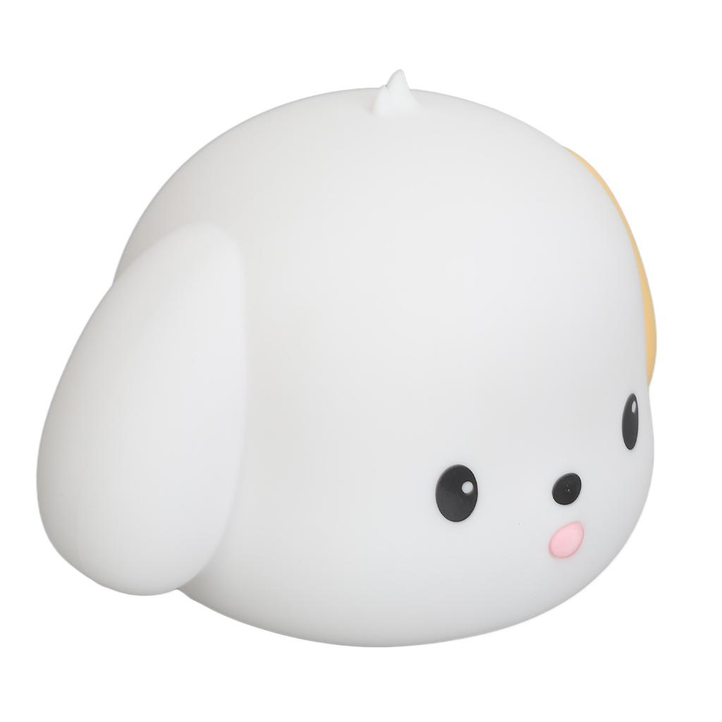 Pat Night Light Soft Silicone Small Dog Lamp Rechargeable Bedside Glowing Light Built In Battery