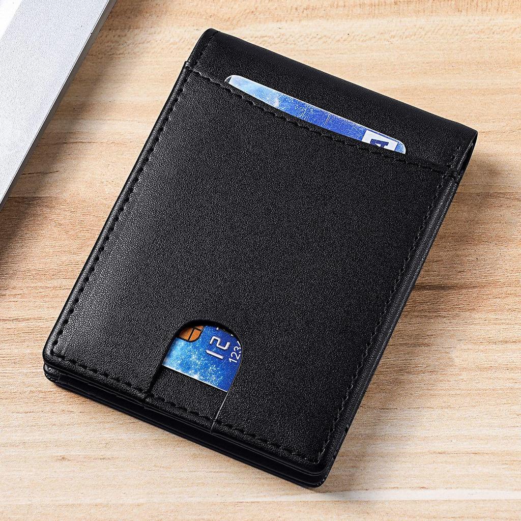 Men's RFID Blocking Anti-theft Leather AirTag Wallet & Card Holder