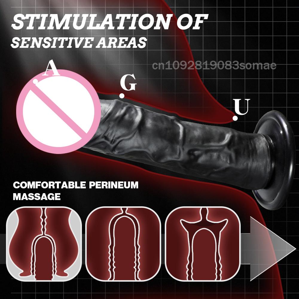 Realistic Dildo for Women Silicone Beginner G-spot Anal Stimulation Dildo with Strong Suction Cup for Adult Sex Toy Masturbator