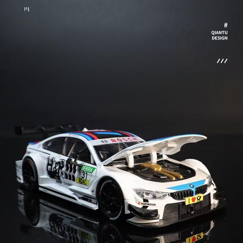 1:24 BMW M4 DTM M6 BMW CSL Rennwagen Freilauf High Light Sport Rennwagen Modell Spielzeug Miniatur-Nachbildung aus Druckguss-Metalllegierung