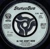 7inch Record STATUS QUO  In The Army Now QUO20 Vertigo 1986 UK Rock Used