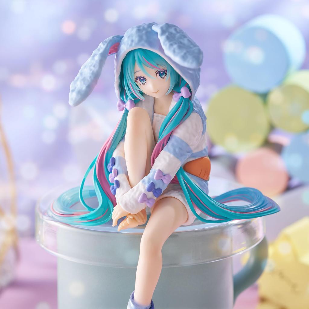 Hatsune Miku Series Noodle Stopper Figure Bunny Ear Pajamas Blue Ver.