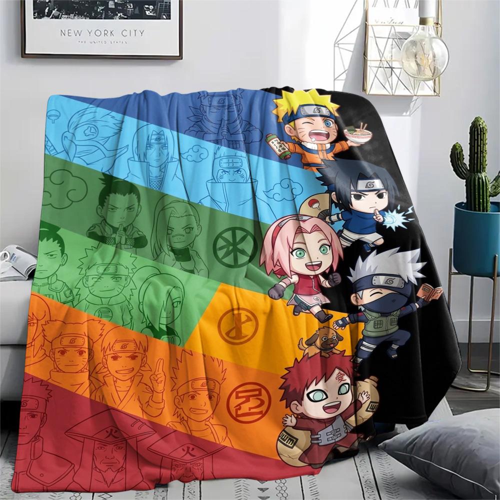 Naruto Print Flannel Blanket, Ultra Soft High Quality All Seasons Warm Throw, Home Decor Cozy Blanket, Perfect Christmas Gift
