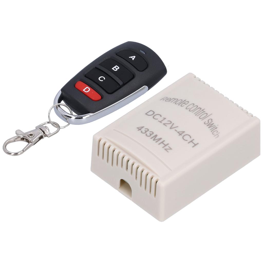 433Mhz 12V Garage Door Remote Control Opener 4CH Wireless Relay Transmitter Receiver Module Kit