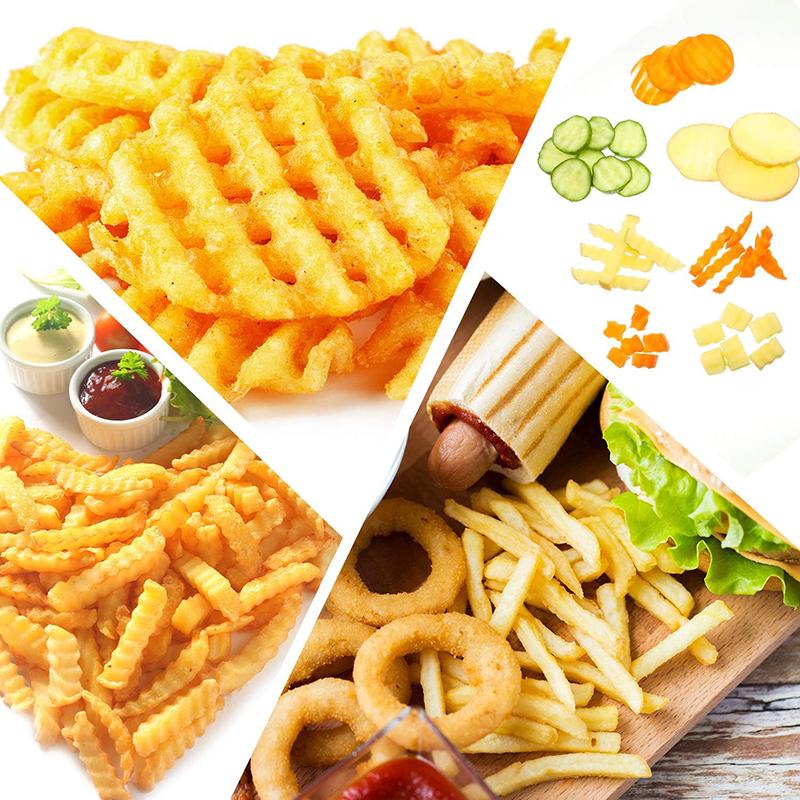 Stainless Steel Potato Chip Slicer Crinkle Cutter Knife Dough Vegetable Fruit Potato Crinkle Wavy Slicer Knife French Fry Slicer