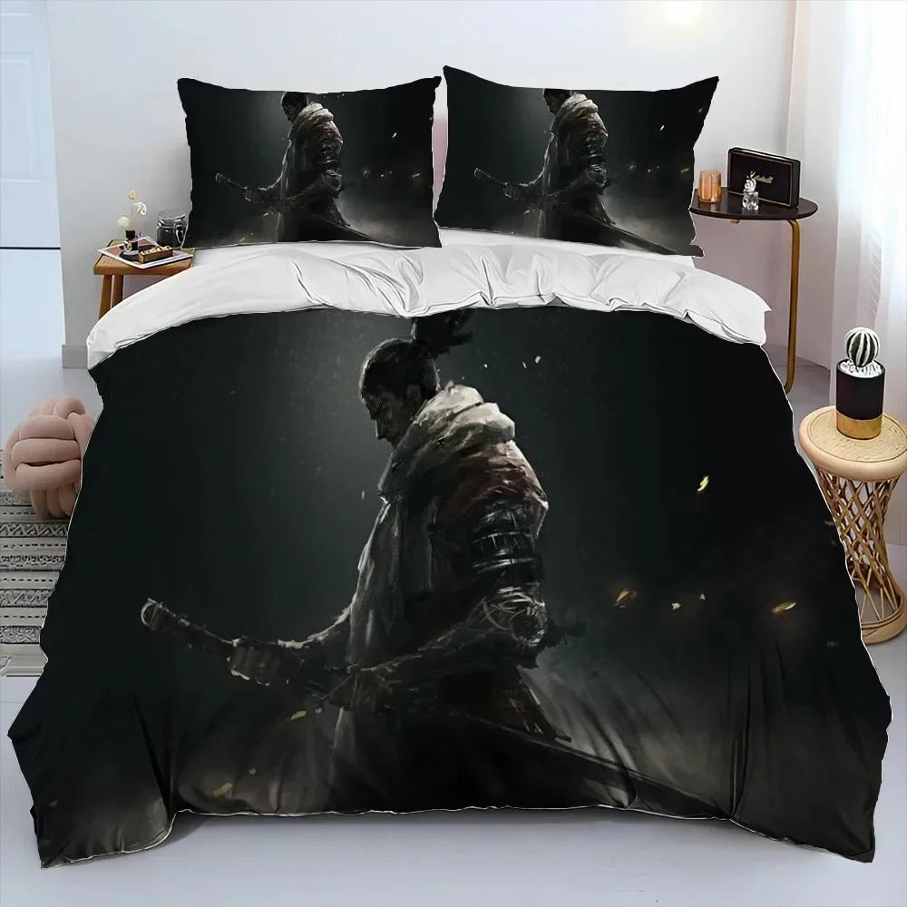 3D Sekiroshadows Die Twice Game Comforter Bedding Set Printed Duvet Cover Pillowcase Single Double Queen Super King Size Sets