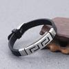 Stainless Steel Women Cross Silicone Bracelet Jewelry Accessories Korean Hand Rope Men Wristband