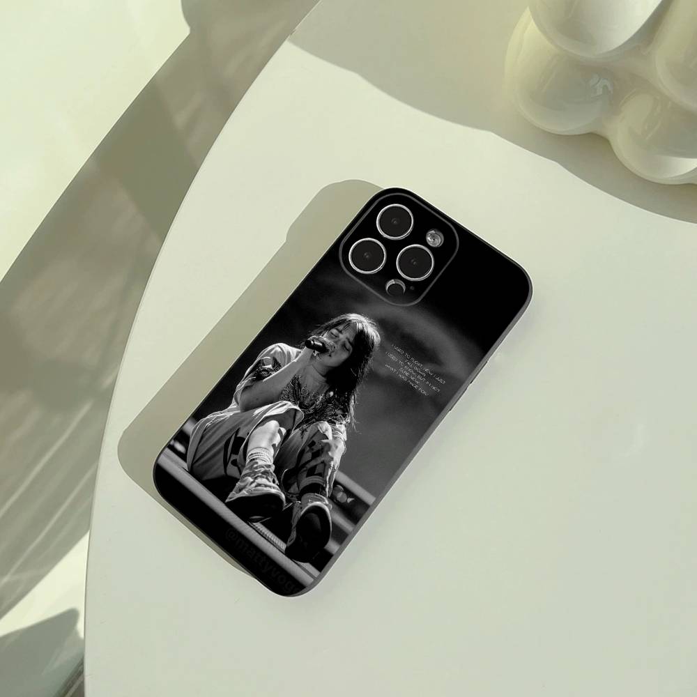 

Gen Z talented singer-Billie E-Eilish Phone Case For iPhone 17,16,15,14,13,12,11 Pro Max,16/15/14Plus,XS Soft Black Cover iPhone16e