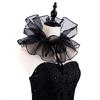 Adjustable Tie Ruffled Collar Vintage For Victorian Age Costumes and Cosplay Halloween Accessory Versatile Collar