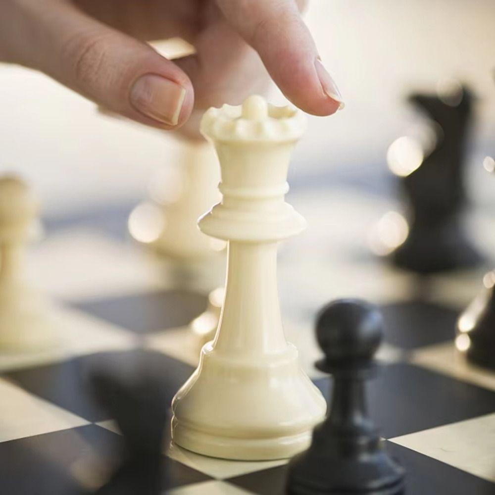 Resin Tournament Chess Board Games 36/42/51cm Chessboard Travel Chess Pieces Set  Desktop