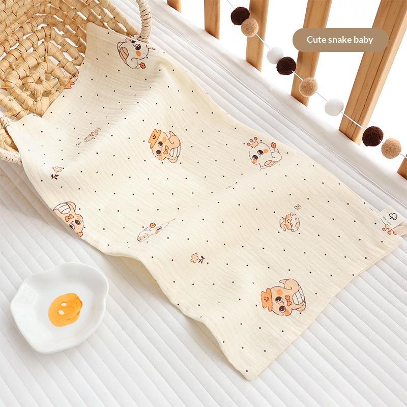 25X50Cm Baby Six-Layer Pure Cotton Gauze Small Towel Face Towel Square Towel Mouth Towel Baby Washcloth