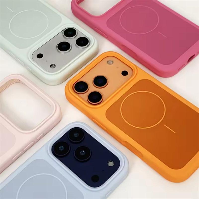 Lyxiga Macaronfärger Tvåfärgat Flytande Silikon Skyddande Fodral För iPhone 17 16 15 14 13 Pro Max Stötskyddande Skyddskåpa