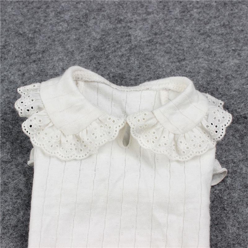 Pet Clothes: Handmade Double Layer Pure Cotton Baby Classic Peter Pan Collar