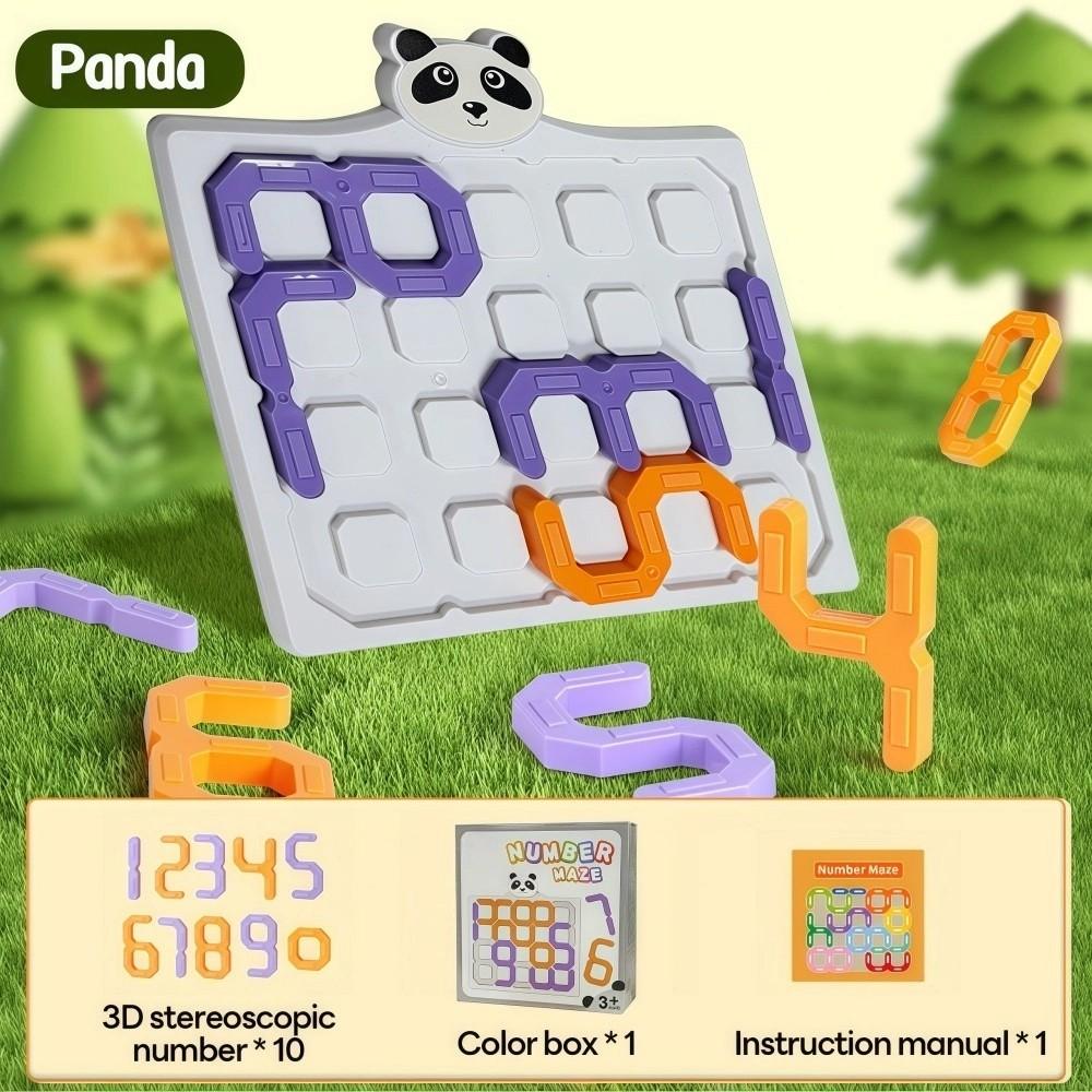 

Тренировка мозга Лабиринт Пазл Доска Мультяшная Форма Сопоставление Блок Цифровая Головоломка Интерактивные Игрушки Panda