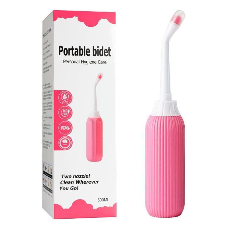 

Портативное женское моющее устройство объемом 500 мл, очиститель для тела, пердежное моющее устройство, портативное санитарное промывочное устройство для беременных женщин розовый