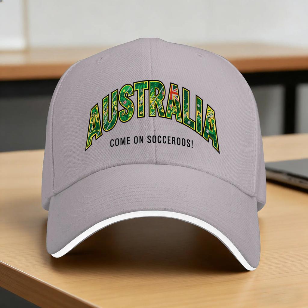 Australia Come On Socceroos Baseball Cap Y2k Cool Hip Hop Hats Spring Unisex Men Hiking Fishing Snapback Cap