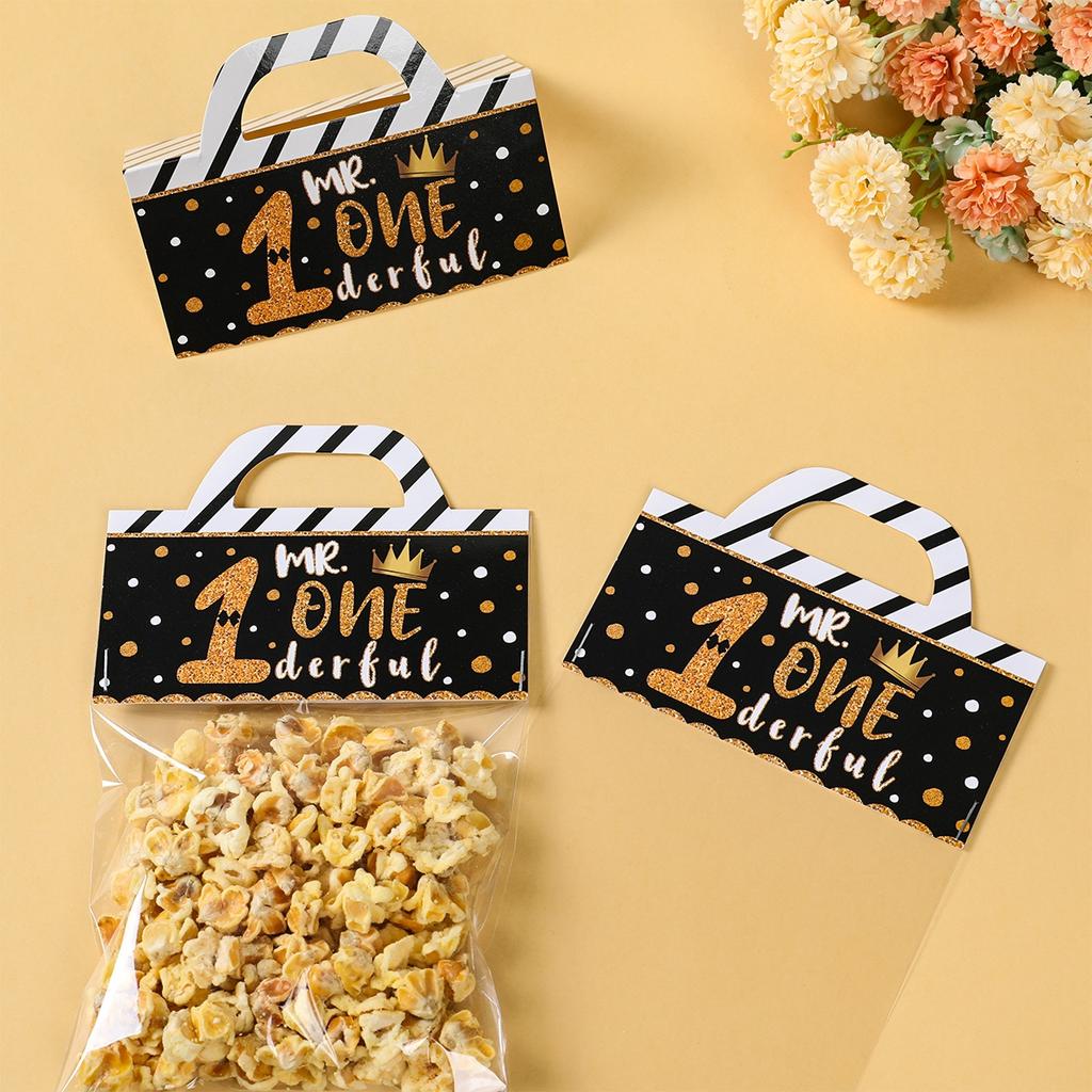 1st Birthday Party Treat Boxes One Year Birthday Party Suplies for Boys Girls First Birthday Baby Shower Party Decorations