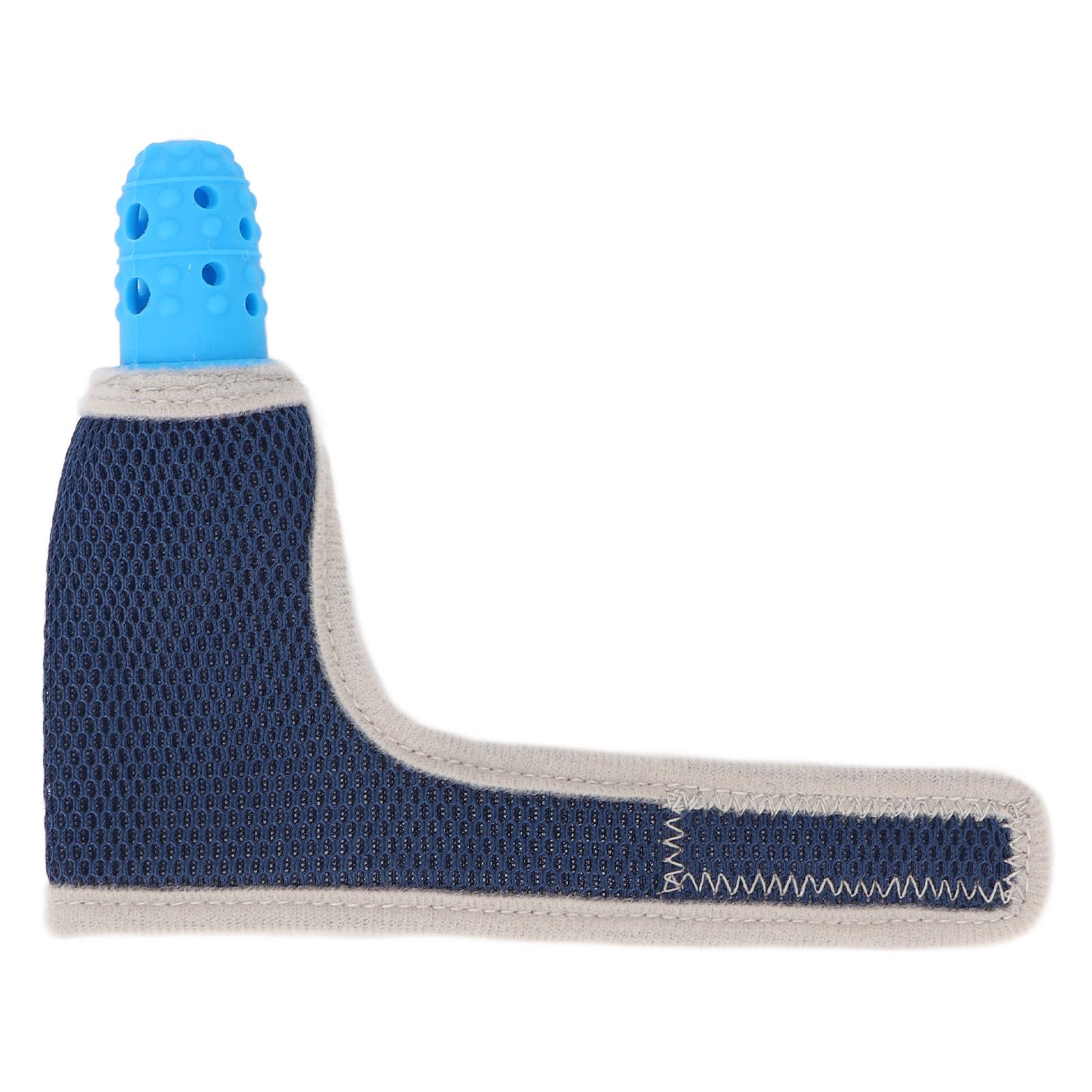 

Детский наперсток силиконовый прорезыватель дышащая повязка на запястье защита от сосания пальцев для малыша синий синий