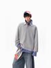 Retro Patchwork Two-Piece Hoodie with Shirt Collar - Men's Trendy Autumn Academic Style Jacket for Couples