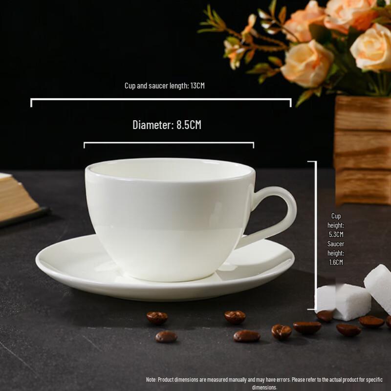 Lu Feng Lai Italian Style Bone China Coffee Cup and Saucer Set