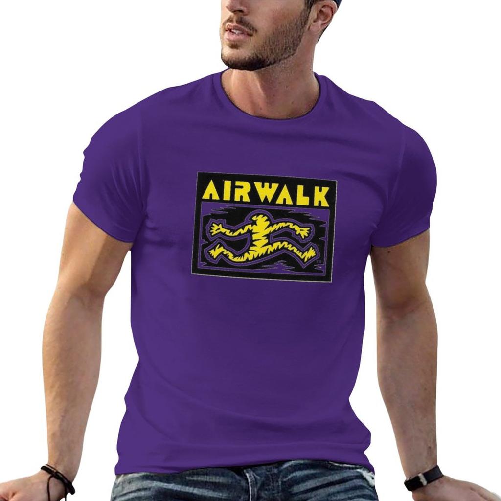 Nuovo Running Man, Airwalk Shoes T-shirt per Skateboard Design. T-shirt top carini t-shirt personalizzate t-shirt grafiche t-shirt da uomo alte