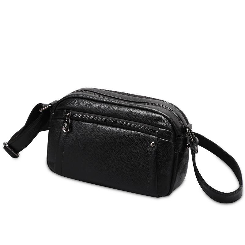 Single Shoulder Straddle Bag Women's Top Layer Cowhide Bag Women's Straddle Bag Chain