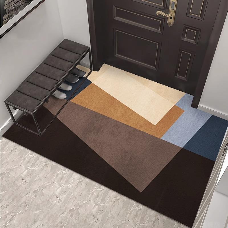 Europe Style Geometry Round Pattern Carpet Living Room Sofa Bedroom Study Kitchen Entrance Door Mat Non-slip Fashion Decor Rug