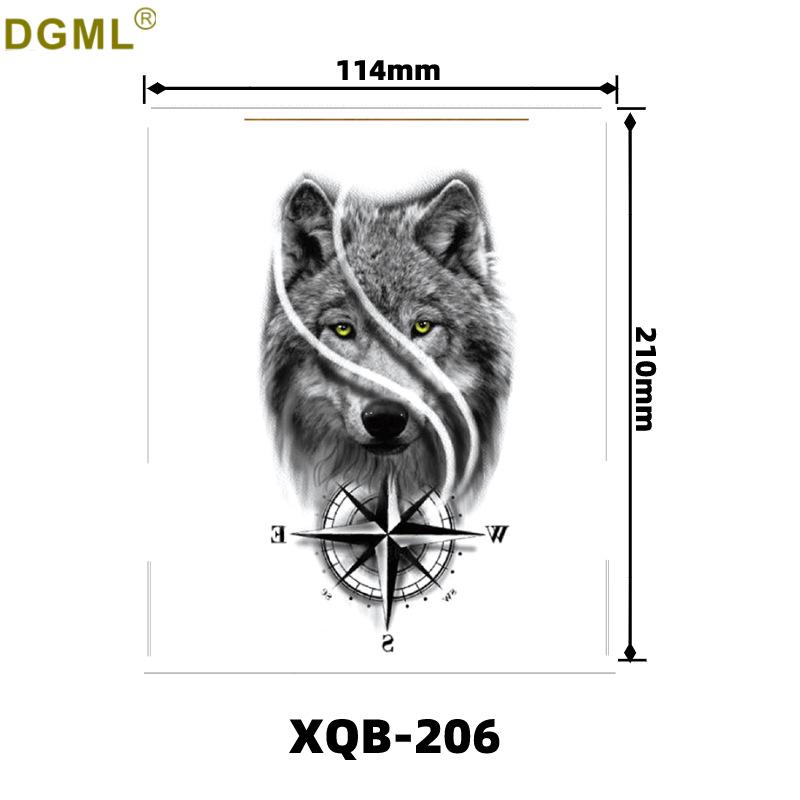 Cartoon Waterproof Full and Half Arm Tattoo Stickers with Creative Color Designs