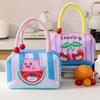 Zabawna Torba Śniadaniowa na Owoce Pogrubiona Duża Pojemność Torba na Pudełko na Ryż Przenośna Termiczna Torba Śniadaniowa Urocza Ręczna Wkładka Chłodząca