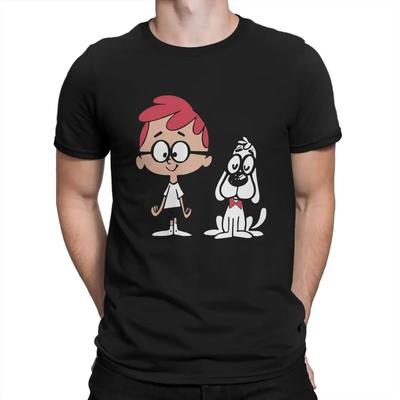 Men's T-Shirt Mr. Peabody and Casual 100% Cotton Tees Short Sleeve T Shirts O Neck Clothes Printing