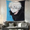 Jujutsu Kaisen Wall Tapestry Aesthetic Wall Hanging Printed Fabric Blanket Decorative Tapestries for Bedroom Living Room Home Decor