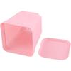6/12pcs 7cm Pink Plastic Square Flower Plant Pots with Tray Nursery Pot for Succulent Office Desktop Gardening Balcony Decor