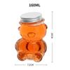 Tilted Bear Glass Bottle For Coffee Concentrate Milk Juice Leakproof Bottle With Lid Mason Jar Portable Empty Jar