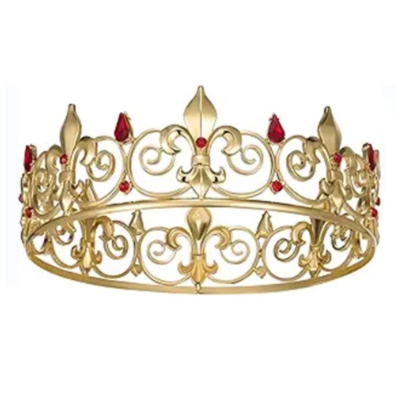 

Men Crowns Male Headband for Birthday Wedding Queen Headpiece Cake Props