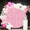 3D Rose Rose Flower Wall Pink Silk Artificial Flower Backdrop  Birthday Party