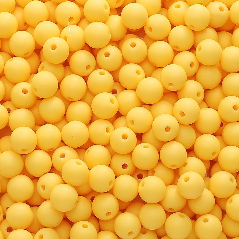 23-500Pcs Acrylic Beads Solid Colored Frosted Round Beads For DIY Bracelet Necklace Jewelry Making Accessories