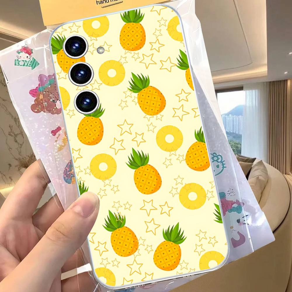 Fresh Fruit Phone Case For Samsung Galaxy Transparent Cover A52 A12 A51 S21 Edge S22ULTRA S23 S24 S20LITE Plus Ultra