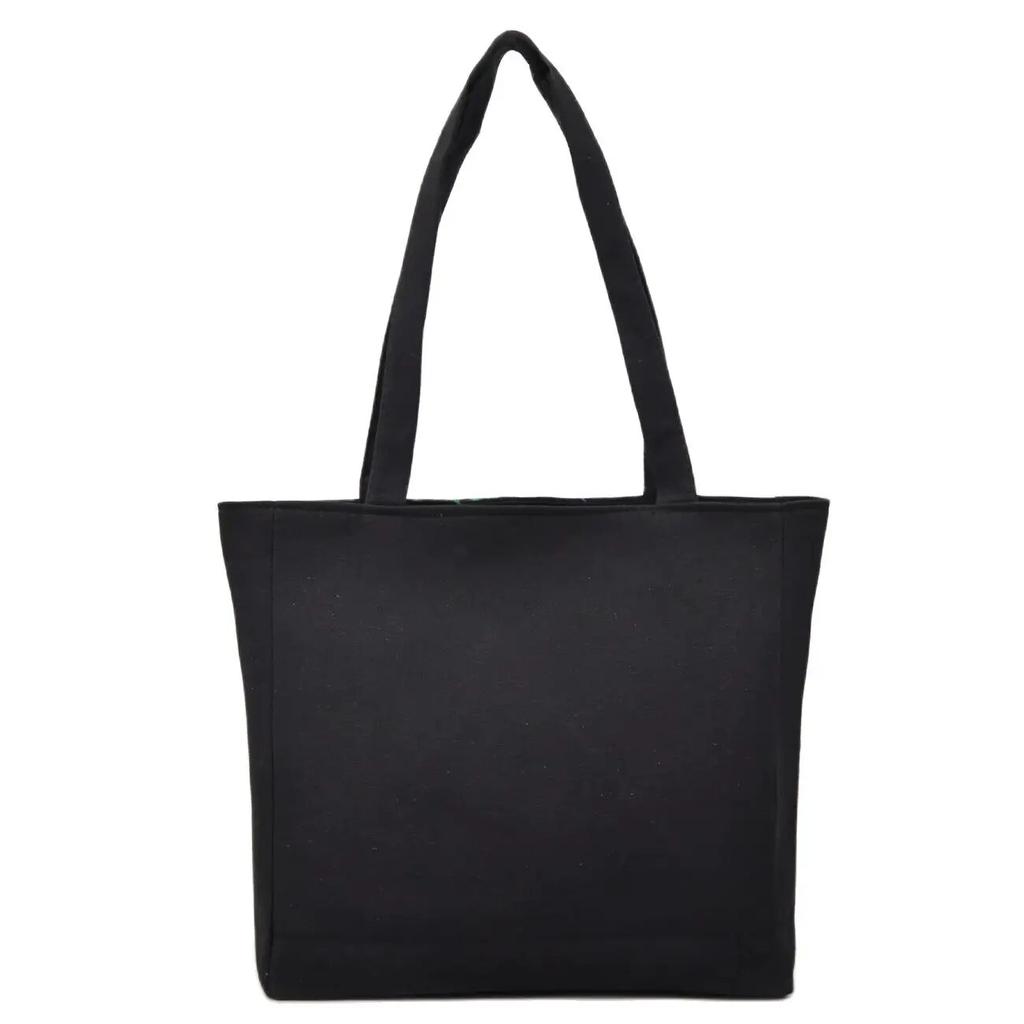 Ethnic Style Flower Embroidery Canvas Tote Bag Large Capacity Shoulder Handbag for Women