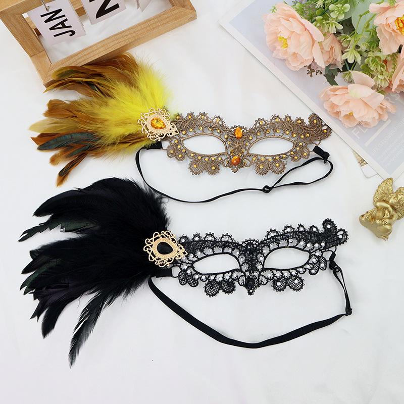 Hot-selling Halloween lace phoenix mask, featuring a sophisticated gradient design, a sexy queen look, and suitable for performances
